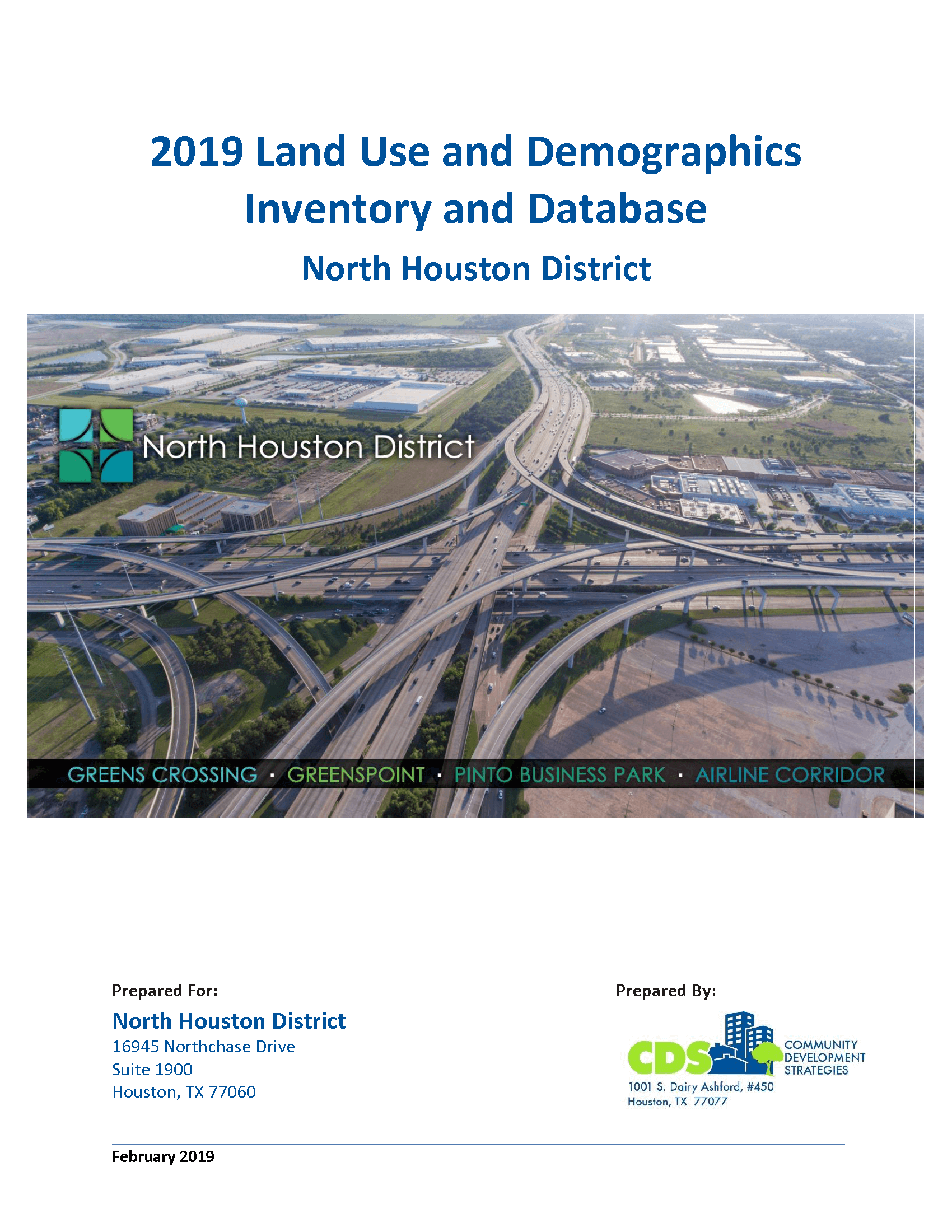 An aerial view of I-45 North and North Sam Houston Parkway