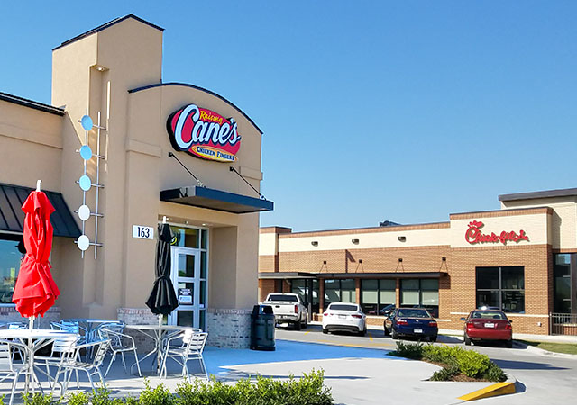 Cane's and Chick fil a Cane's and Chick fil a
