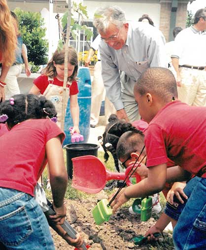 Tree Planting with Kids at Wussow Park opening May 2002